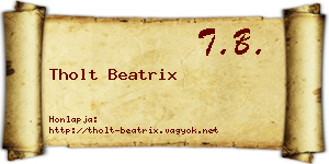 Tholt Beatrix névjegykártya